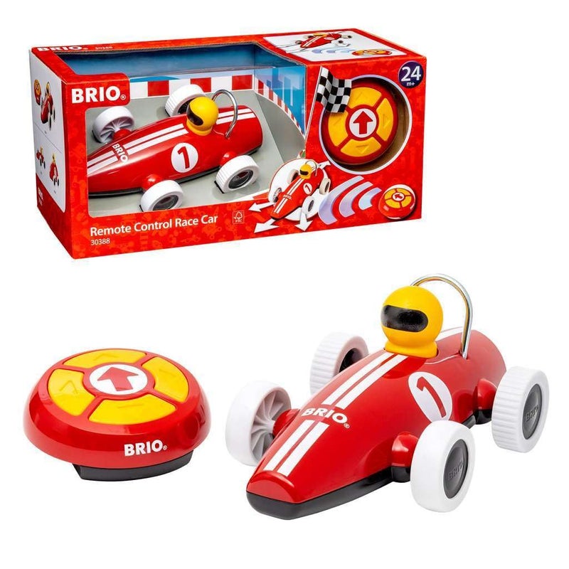 Brio سيارة سباق تحكم عن بعد BRIO 30388 - لعبة سباق تفاعلية للأطفال الصغار | تصميم مناسب للعمر | بلاستيك مقاوم للصدمات | تطوير المهارات | ضمان السلامة - Image 1